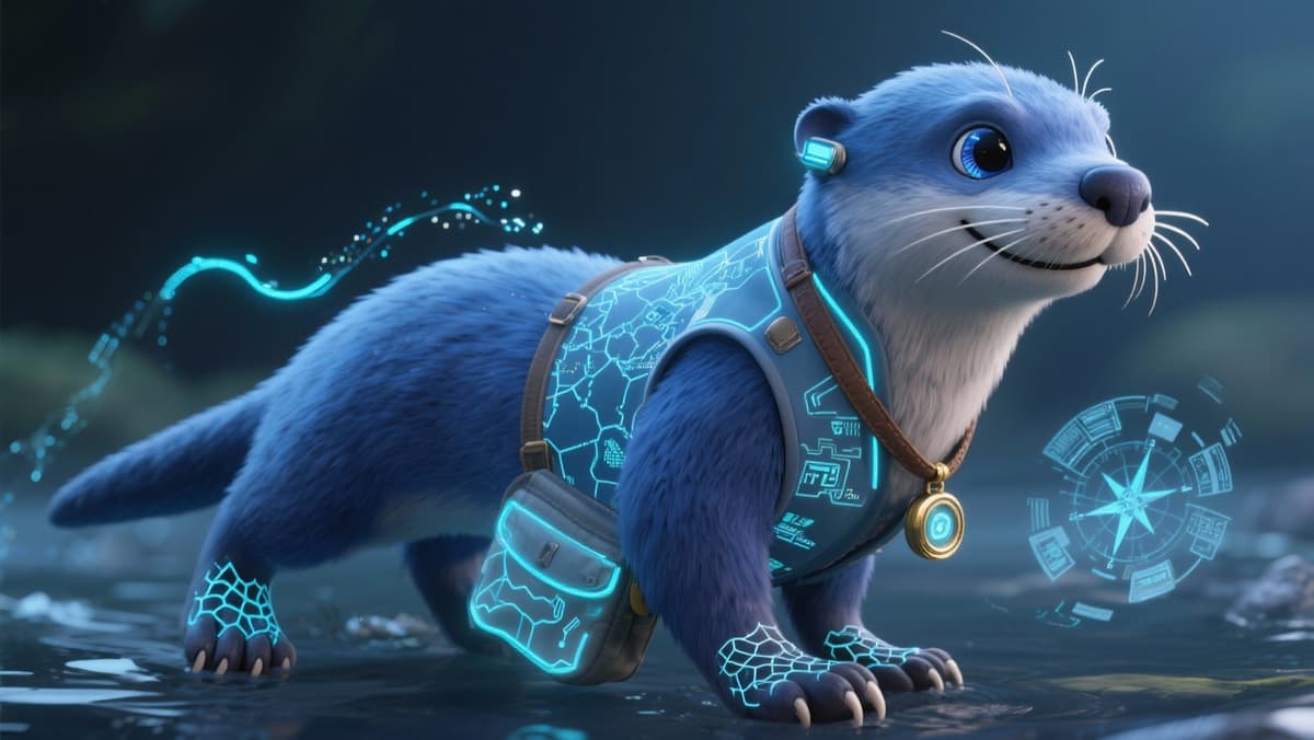 Finn wearing explorer's vest with compass