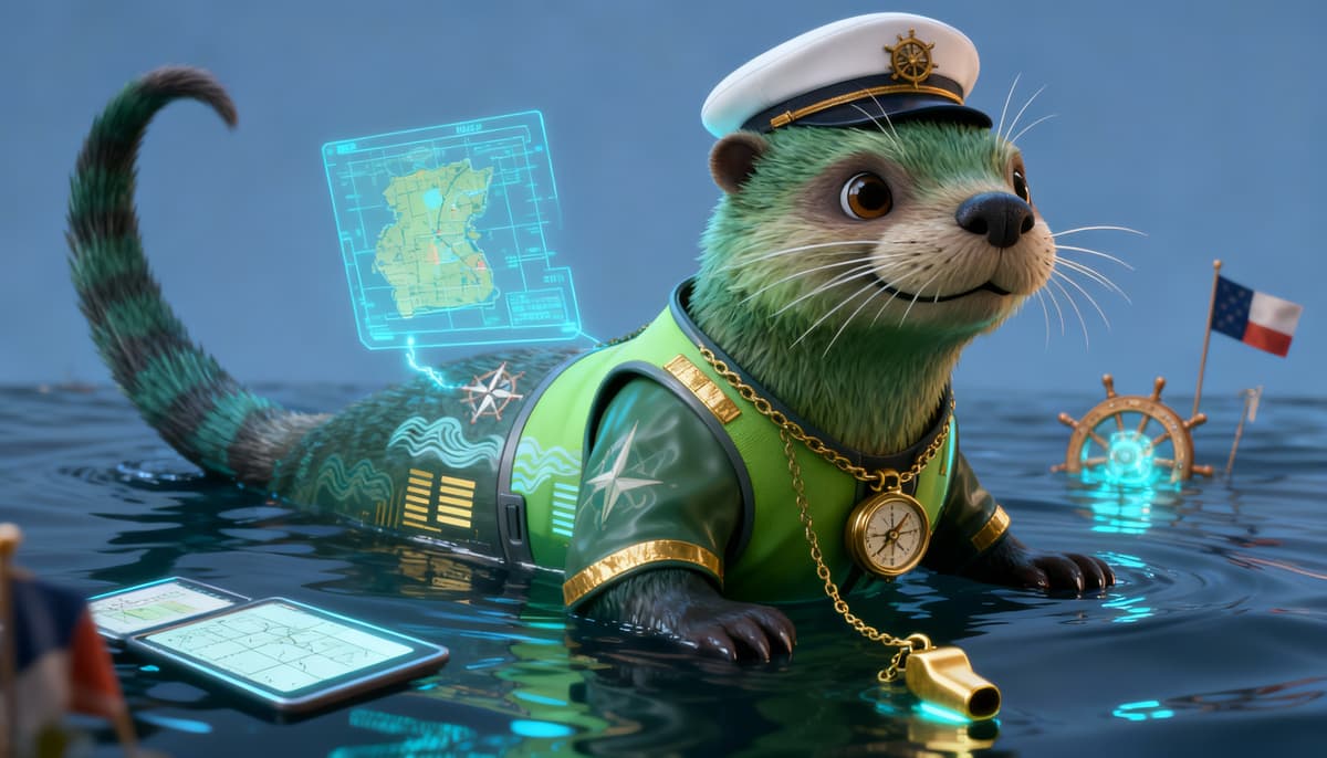 Harbor wearing nautical captain's hat